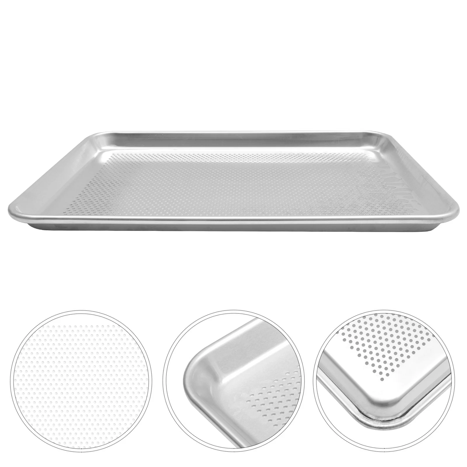 

Perforated Bakeware Food Container Frying Pot Plate Baking Tray Trays Aluminium Alloy Metal Barbecue Practical