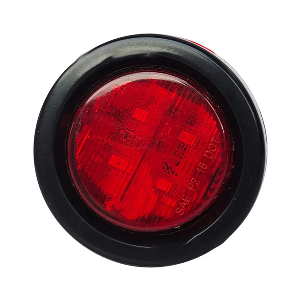 

2 Inch Car Round Truck Trailer Tail Lights Turn Signal Brake Stop Rear Running Reverse Lamp Red Yellow White Car Light ABS