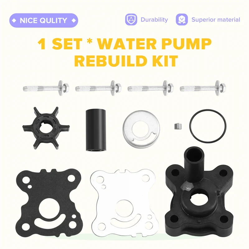 

For Honda BF8D, BFP8D BF9D, BFP9.9D 06193-ZW9-020 Complete Water Pump Rebuild Kit