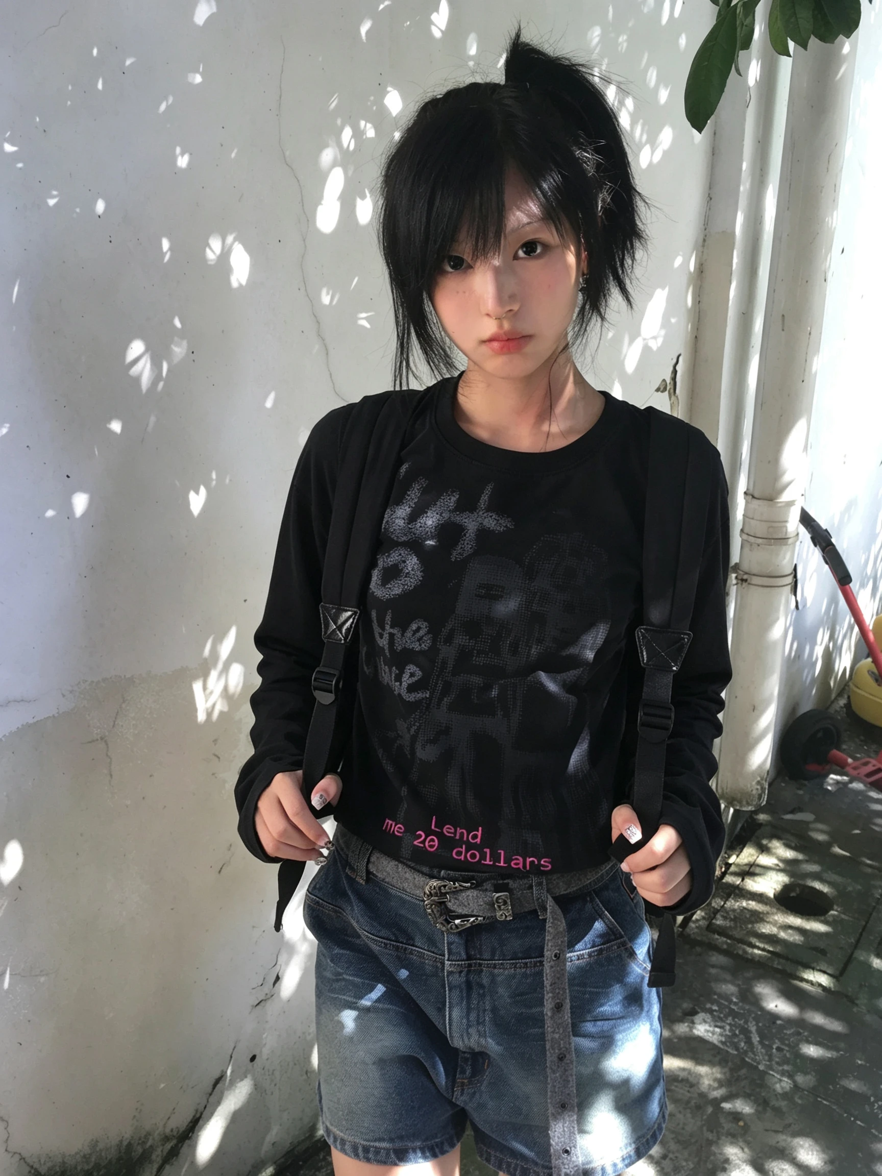 Karrram Japanisches Y2k Anime-Print-T-Shirt im Trashy-Stil der 2000er Jahre, langärmeliges schwarzes Oberteil, Vintage Harajuku Streetwear, amerikanischer Retro-Look – Detail 9