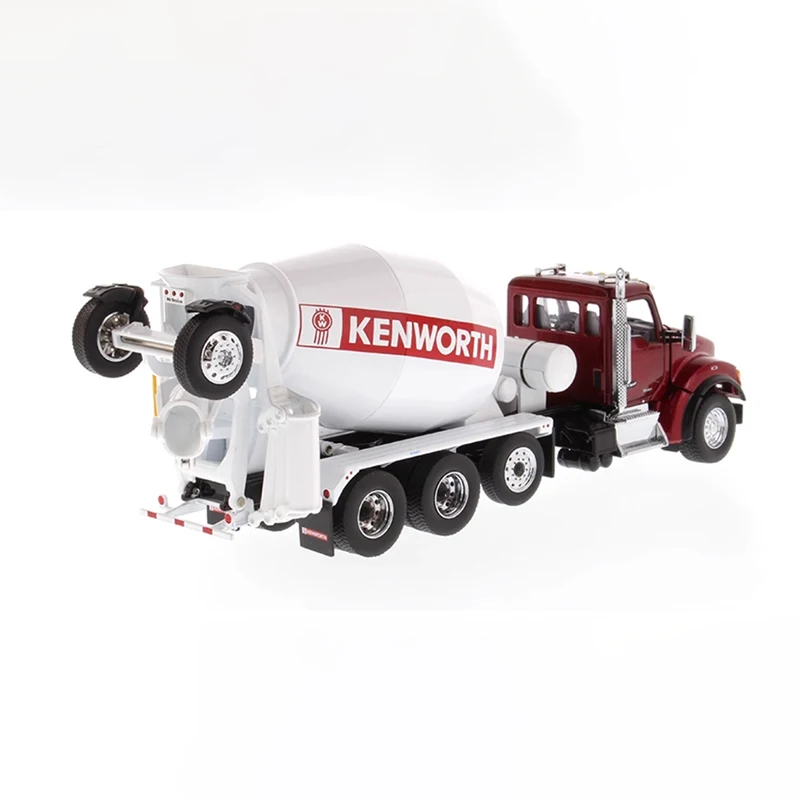 DM Diecast 1:50 Kenworth T880S SBFA cabeza remolcada mezclador de cemento aleación Metal modelo 71062 adornos de colección exhibición estática juguete para regalo