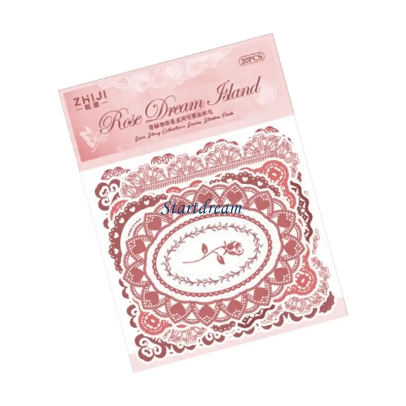 20 Sheets Retro Sticker Decorative Sticker Scrapbook Sticker Landscape Sticker K92C