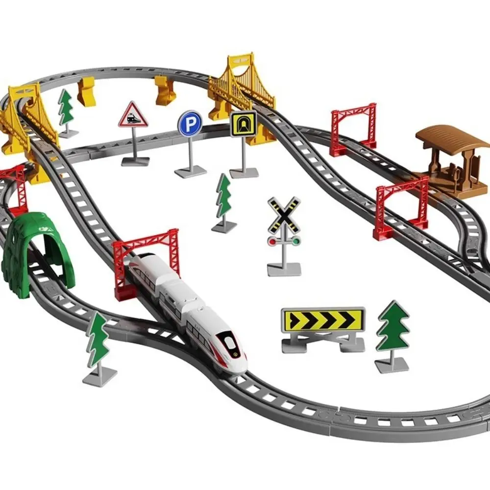 Electric Powered Electric Train Simulation Style Assembling Design Train Track Educational Features Track System