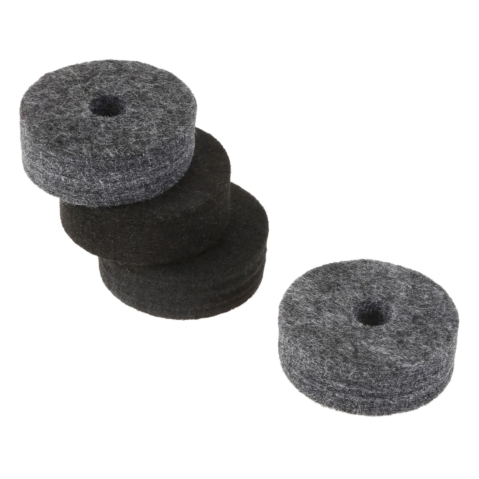 10pcs 4cm Cymbal Slices Felt Pads Protection Cymbal Hi-Hat Felt Pads Felt Strap Button Washer or Shelf Drum Replacement Kit