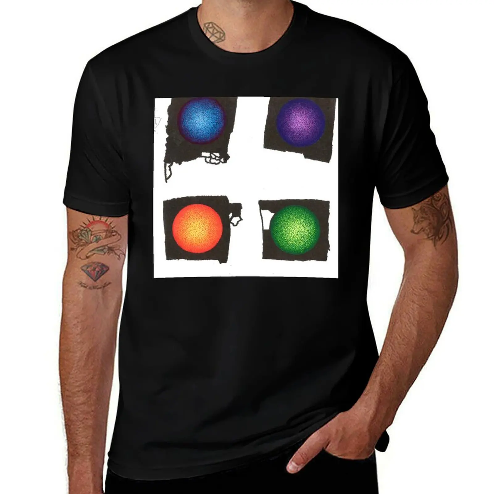 4-FIRE BALLS T-Shirt Stylish Print Short Sleeve Tee T-Shirt