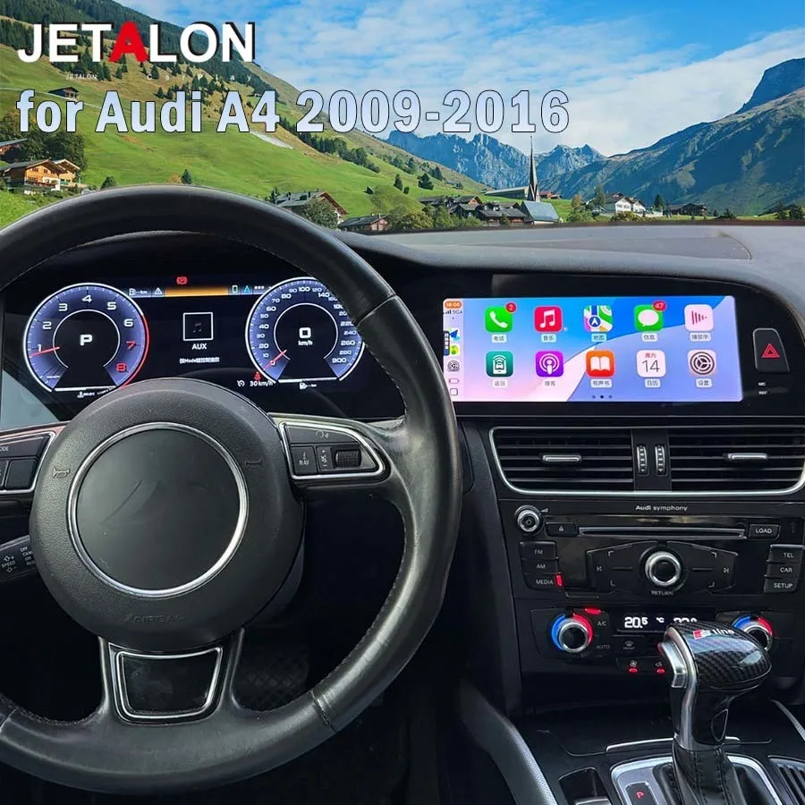 

12.3+10.25" Dual Screen For Audi A4 A5 A4L S5 B9 RS4 RS5 Q5 2009-2016 Car Android Multimedia Player 4G WiFi GPS Carplay HeadUnit