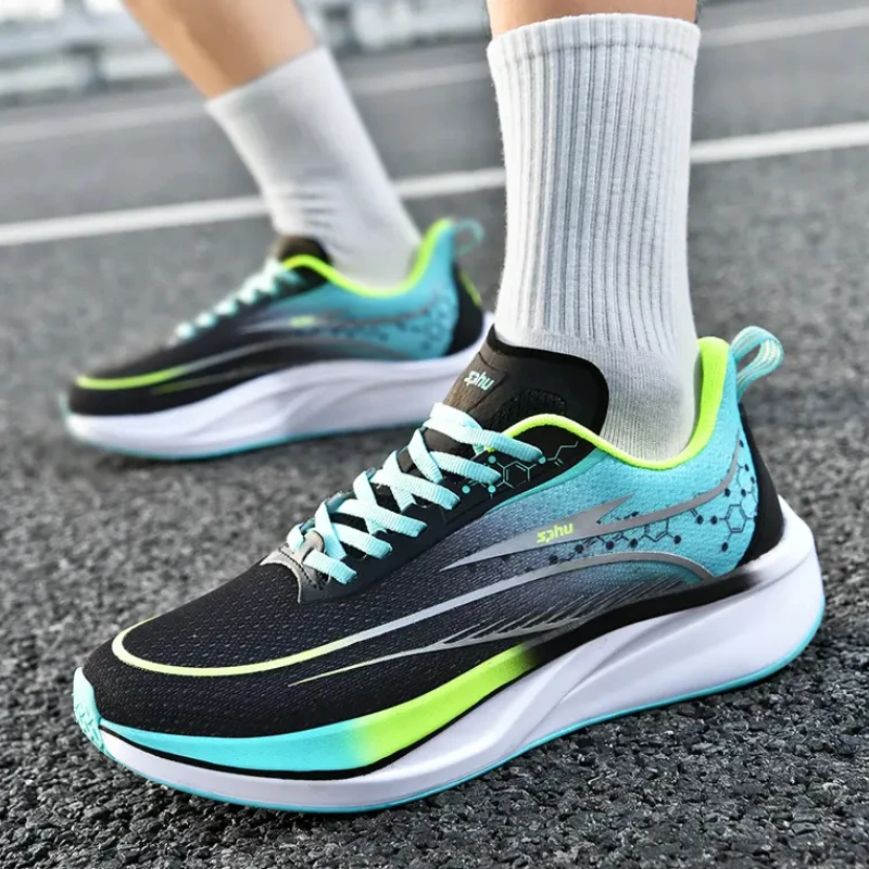 

Carbon Plate Marathon Air Cushion Shoes Men Casual Sneakers Running Shoes Comfortable Athletic Trainers Footwear Tenis Masculino