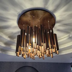 Wood Ceiling Lamp Restaurant Ceiling Chandelier Room Decor Hanging Lamps Japanese Lighting For Living Room Lustre Light Fixture