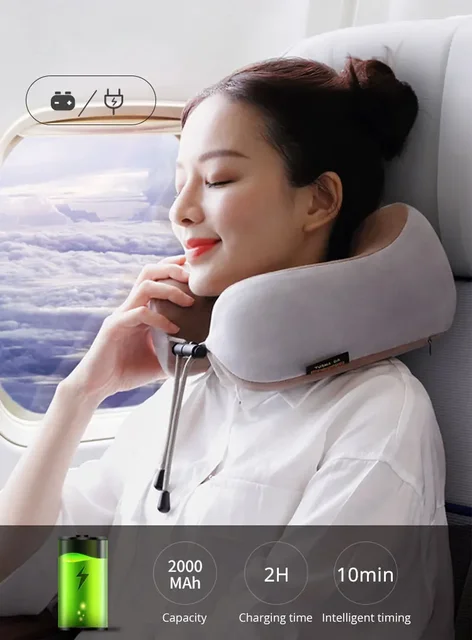 Rechargeable Neck Massager U shaped Pillow - Portable Shoulder Cervical Pillow 10