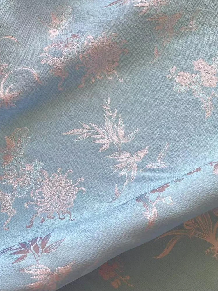 

Real Silk Jacquard Fabric Thickened Cheongsam Hanfu Clothing Cloth