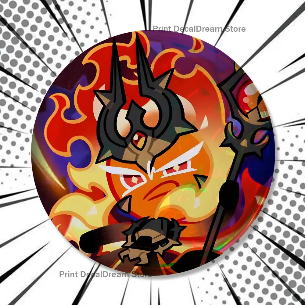 Fire S-Spirit Cookie Run Enamel Pins Funny Cartoon Characters Badge Fashion Jewelry Accessories Round Snap-in Brooch on Backpack