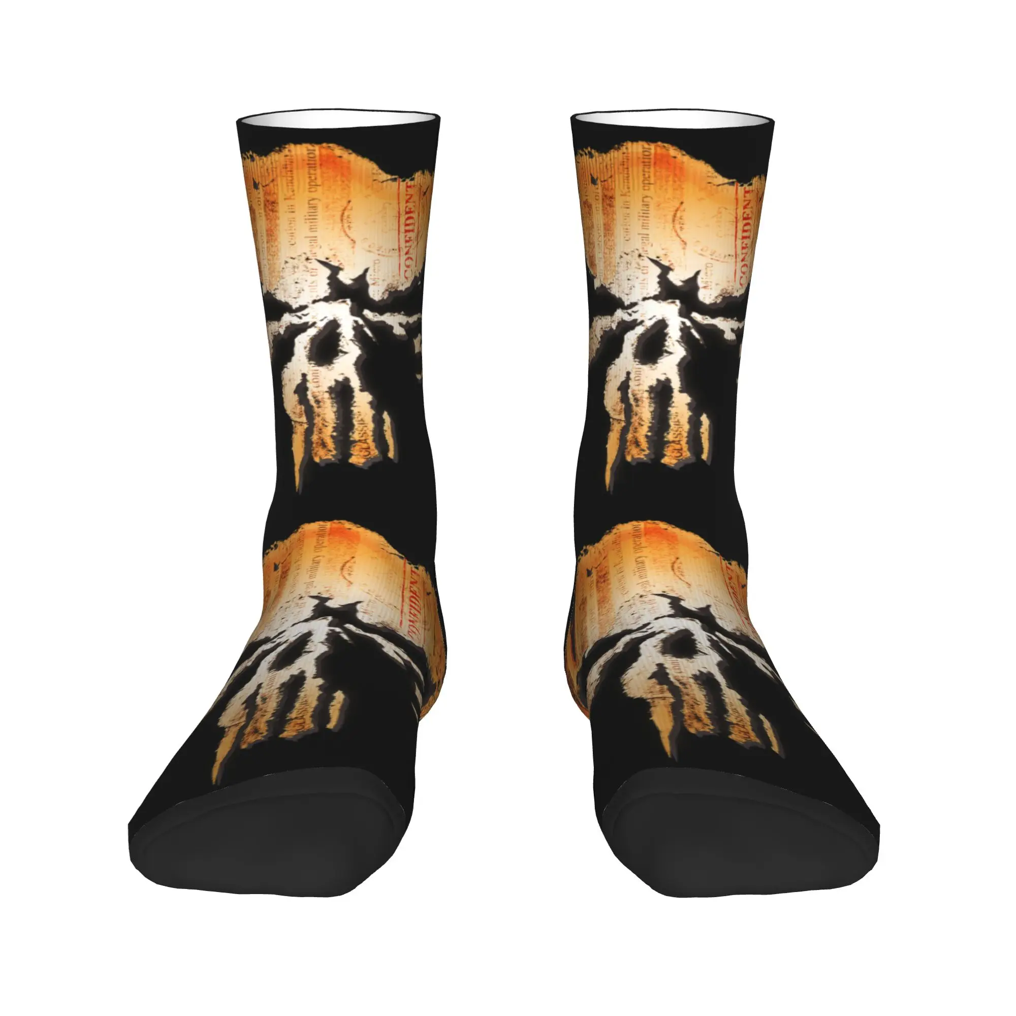 

Fashion Men's Skeleton Skull Heavy Metal Punisher Dress Socks Unisex Warm Breathbale 3D Printed Crew Socks
