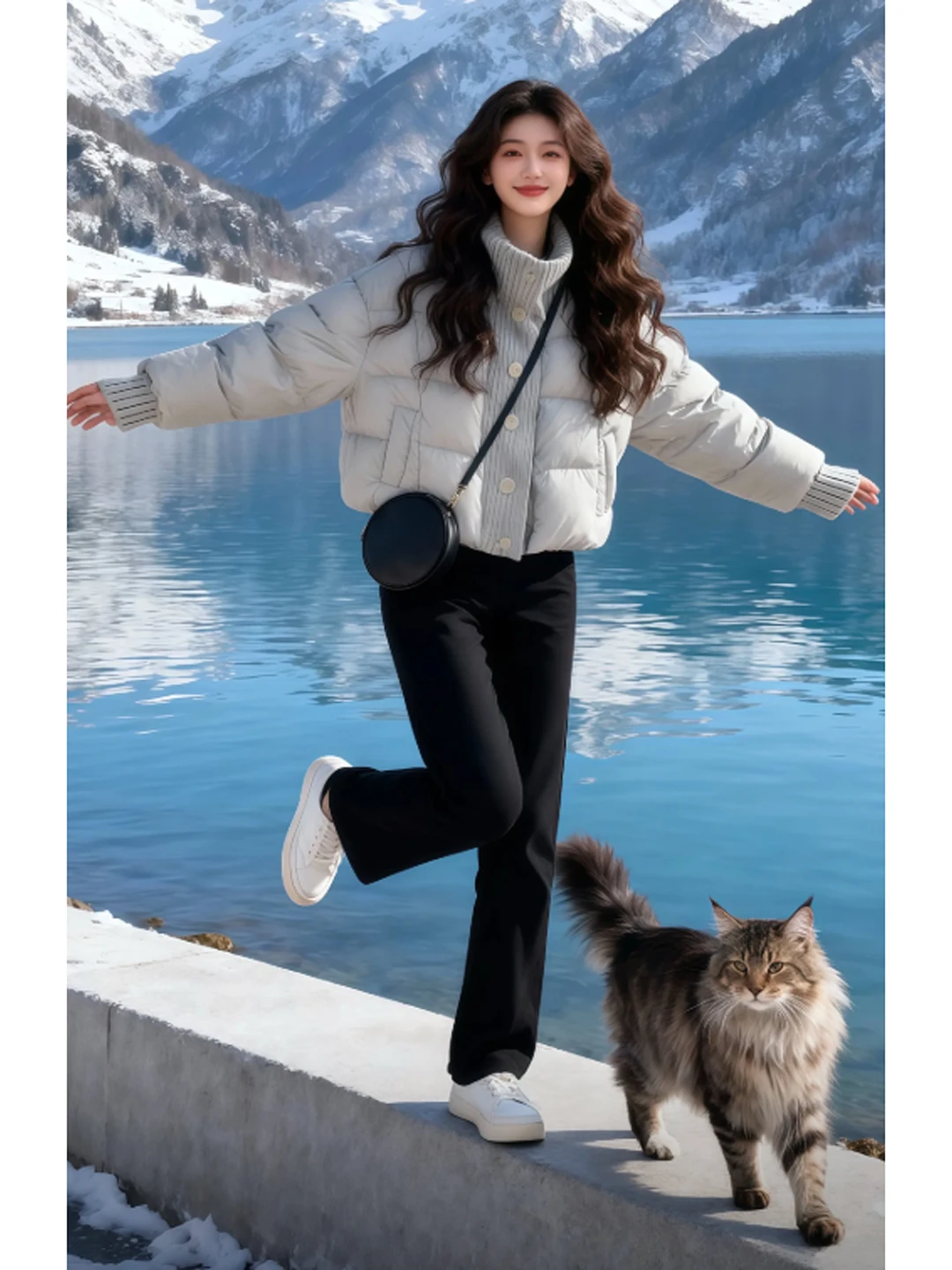 

Новая модная зимняя куртка Sli 2026 года: красивое корейское утепленное хлопковое пальто с длинными рукавами, маленький размер