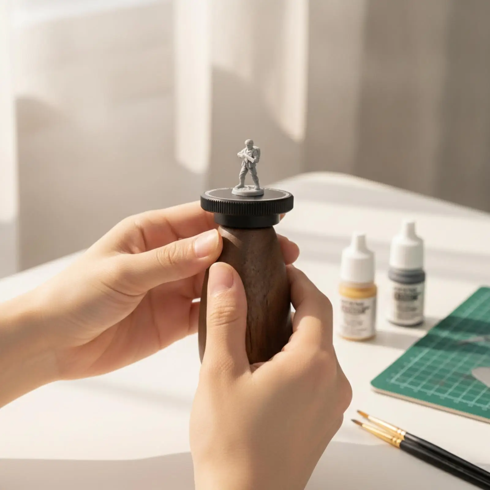 ミニチュアペイントハンドル、360度回転モデルペイントハンドル、精密ミニチュア