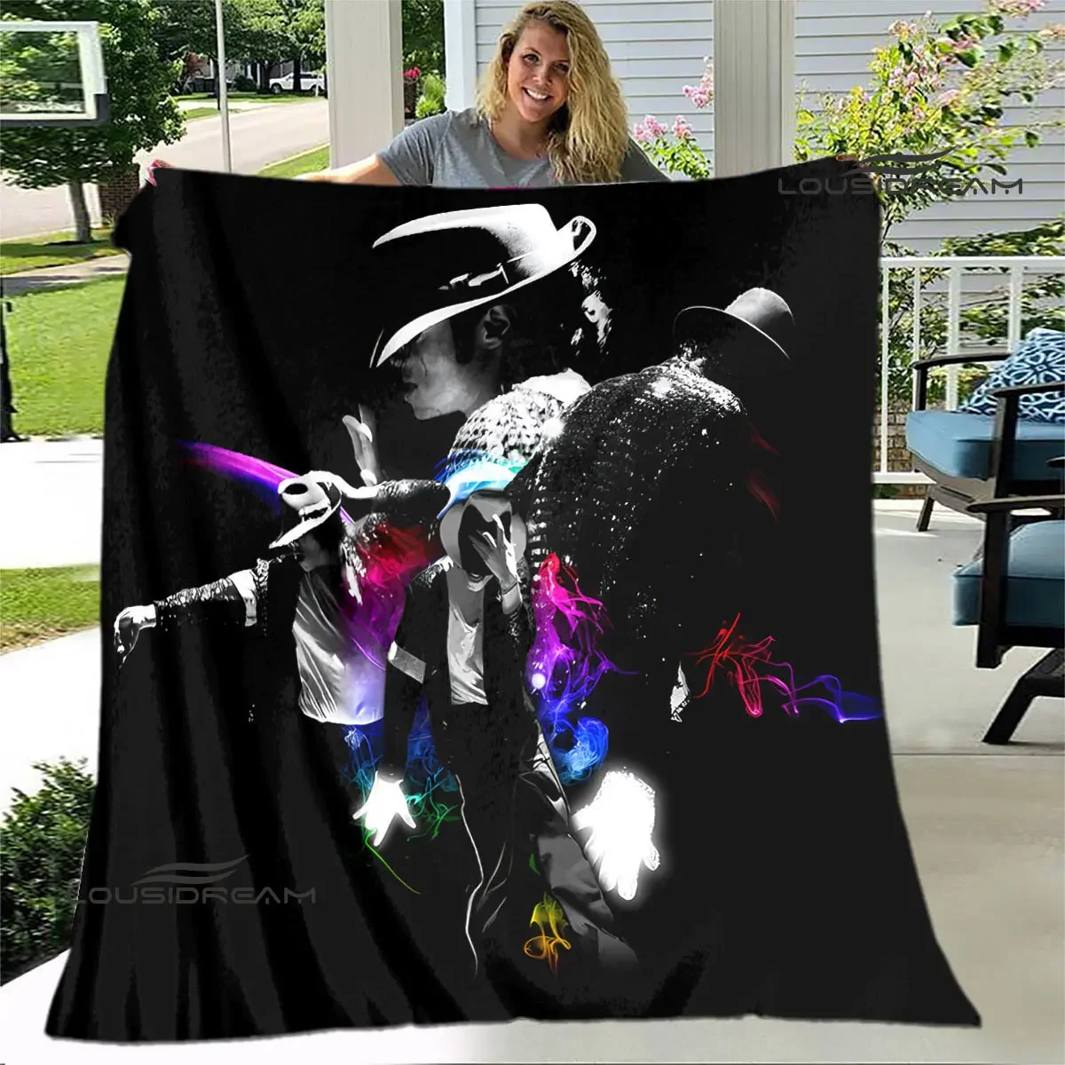 

M-Michael J-Jackson Soft Printed Blanket, Bedroom, Livingroom, Bed, Warm, Comfortable, Air Conditioner, Office, Travel, Thin