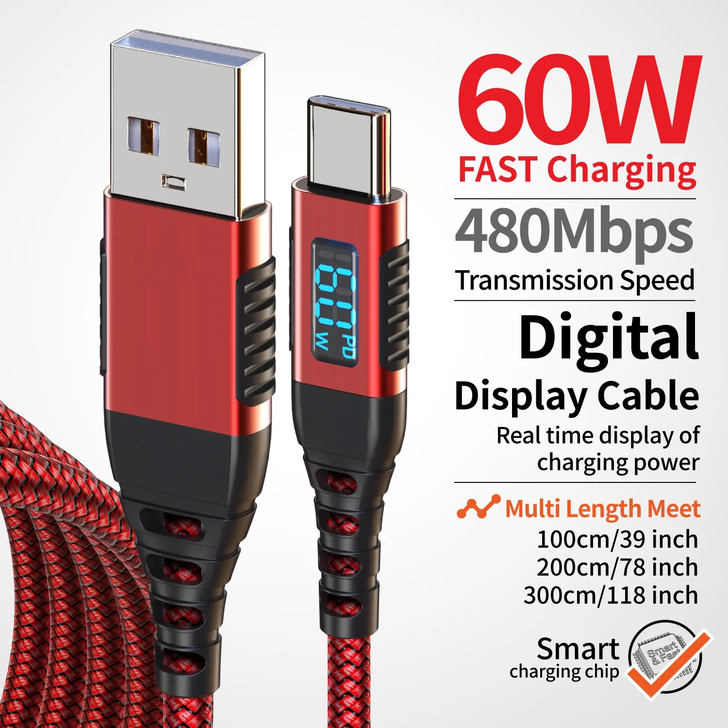 60W USB-A To Type-C…