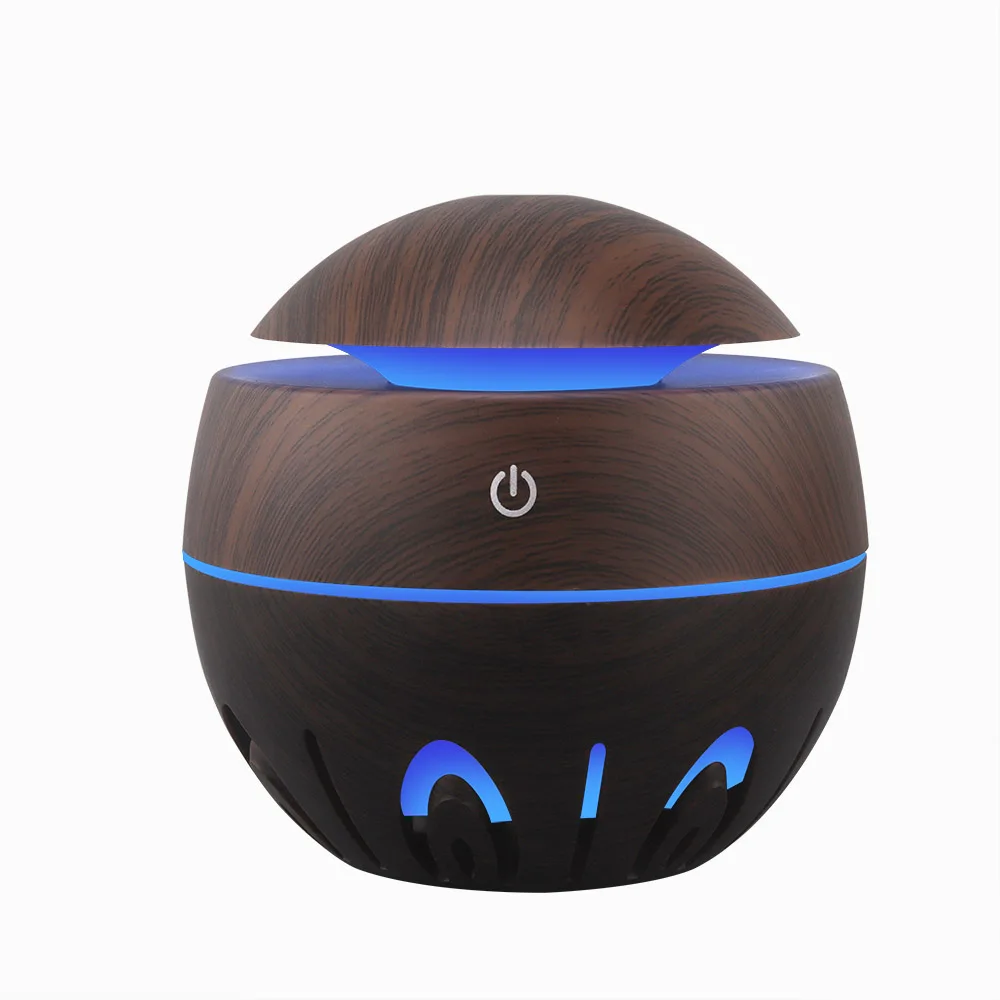 130ML Wood Air Humidifier Electric Ultrasonic Aroma Diffuser Essential Oil Aromatherapy Cool Mist Maker USB Humidifier For Home