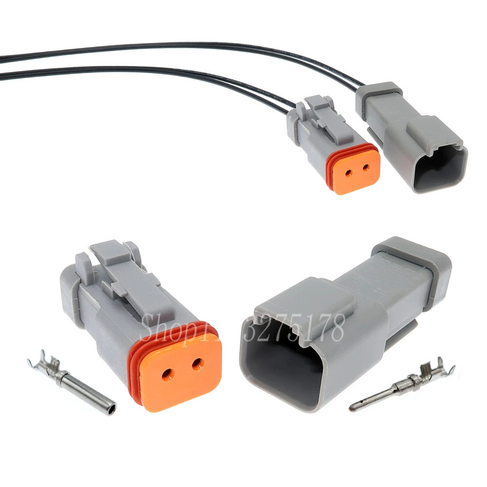 

1 Set 2 Pin AT06-2S AT04-2P DT04-2P-E003 DT06-2S-E003 DT Series Car Waterproof Socket Male Female Wire Connector