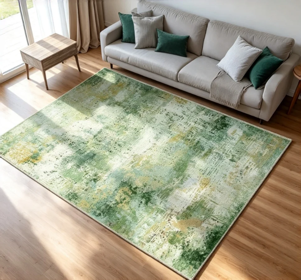 Art Area Rugs, Modern Abstract Washable Rug For Living Room, Stain Resistant Non-Shedding Distressed Area Rug With Non Slip Backing For Bedroom/sf25032781000557325