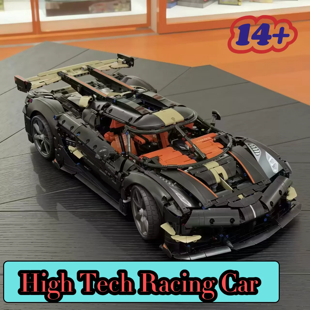 Image of Äußerst Kostengünstiges 4104-teiliges High-Tech-Rennwagen-Bausatz, Megacar Supercar Puzzle-Modell Spielzeug, Geburtstags-Dekoration Geschenk