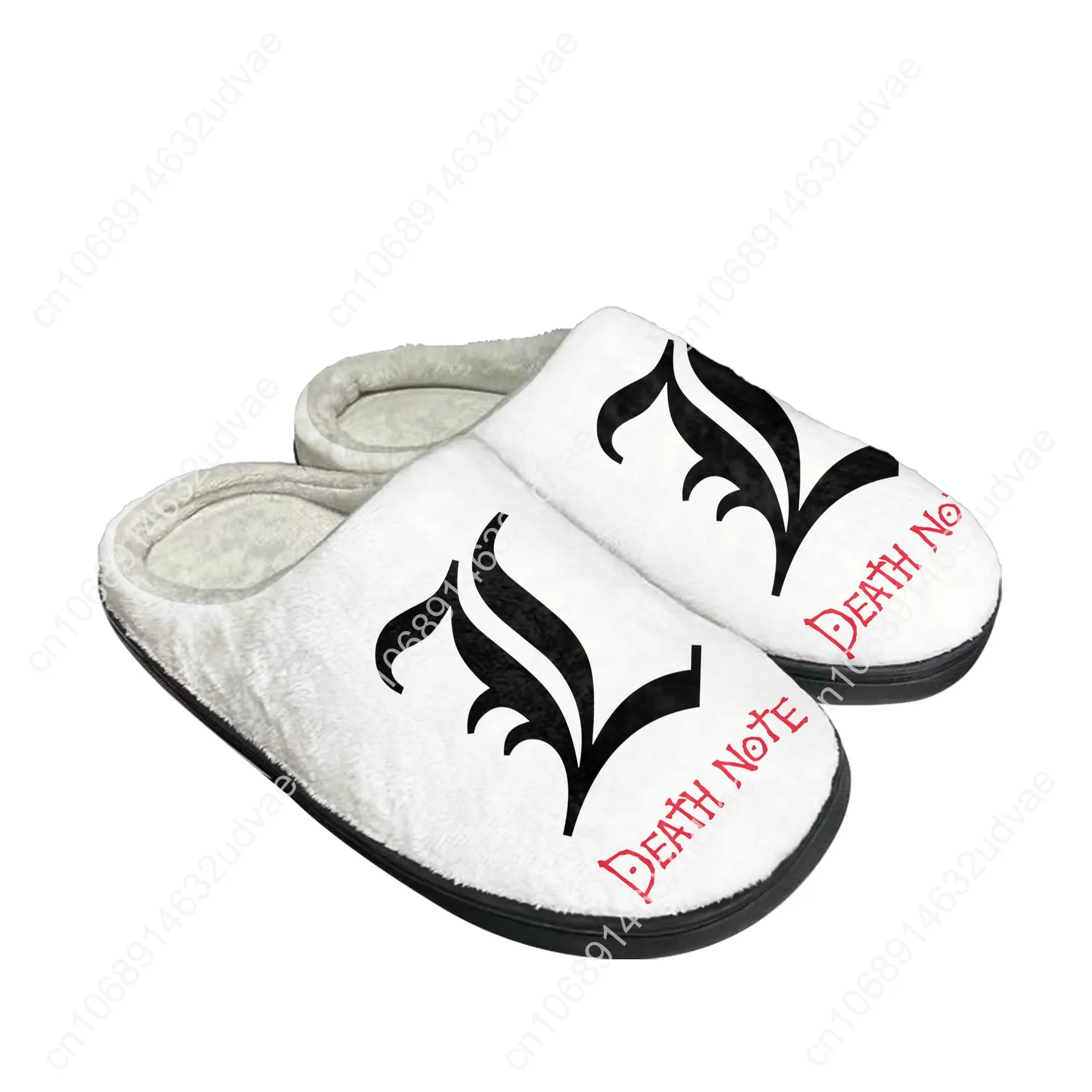 Anime Death Note Yagami Lawliet L pantofole personalizzate in cotone per la casa sandali da donna da uomo peluche Casual tenere in caldo scarpe pantofola termica