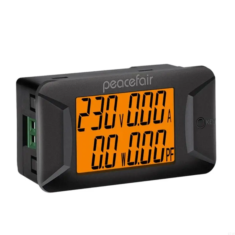 E74E AC LCD Display Digital Multimeter Ammeter Voltmeter   Electric Instrument Power Factor Meter