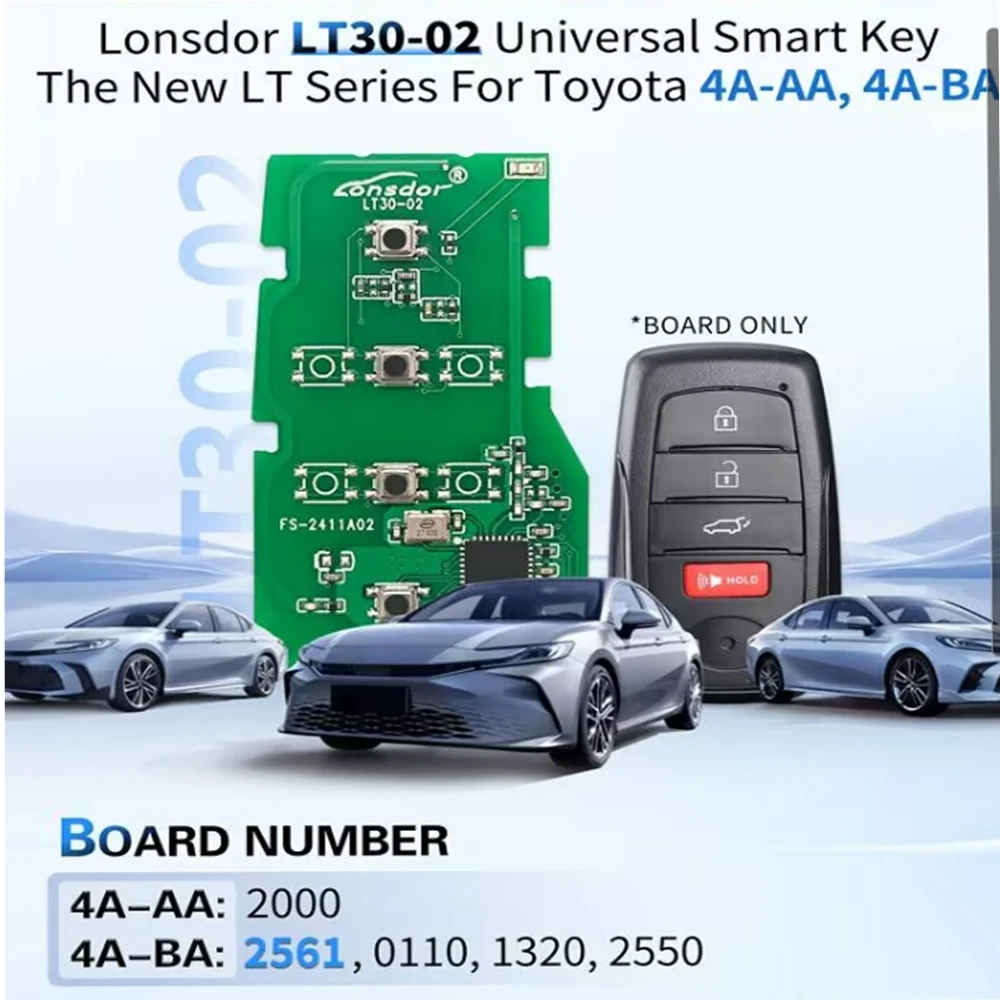 Lonsdor LT30-02 Universal Remote Board , Support ID 2000 2561 0110 1320 2550 4A Chip for Toyota Corolla Cross Levin Allon Camry