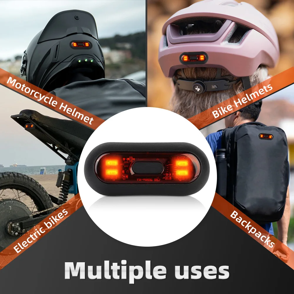 

Rechargeable Helmet Warning Light Universal Motorcycle Helmet Light Safety Signal Warning Rear Lamp Waterproof LED Night lamp
