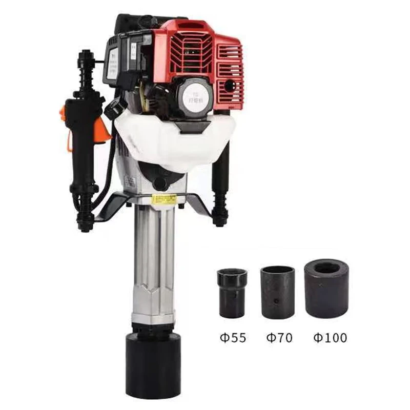 Good Price 1900W pile driver gasoline power small railway emergency building orchard wooden pile triangular steel electri