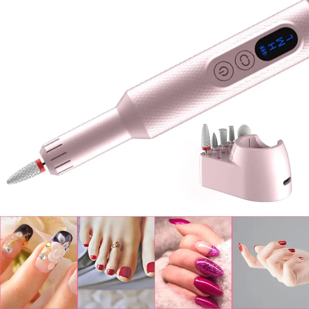 18000 RPM elektrische nagelschuurmachine Draadloze oplaadbare frees Nagelmachine Manicuremachine Draadloze nagelboormachine