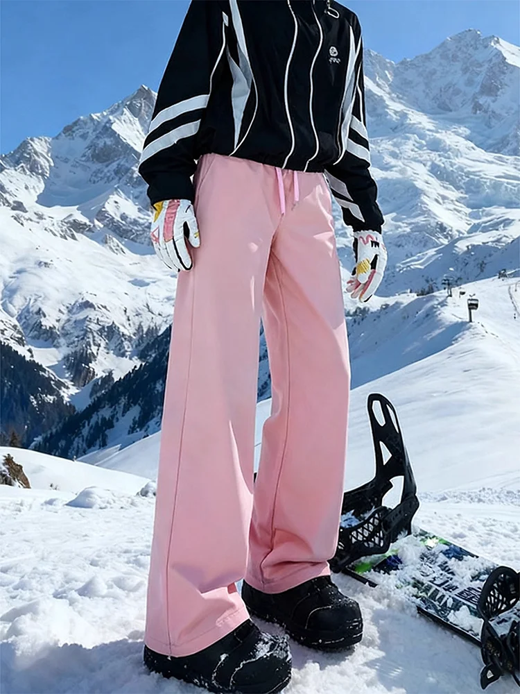 

Лыжные брюки Thiened Fce на подкладке, мужские зимние ультраморозостойкие теплые мягкие брюки для спецодежды, повседневные прямые брюки...