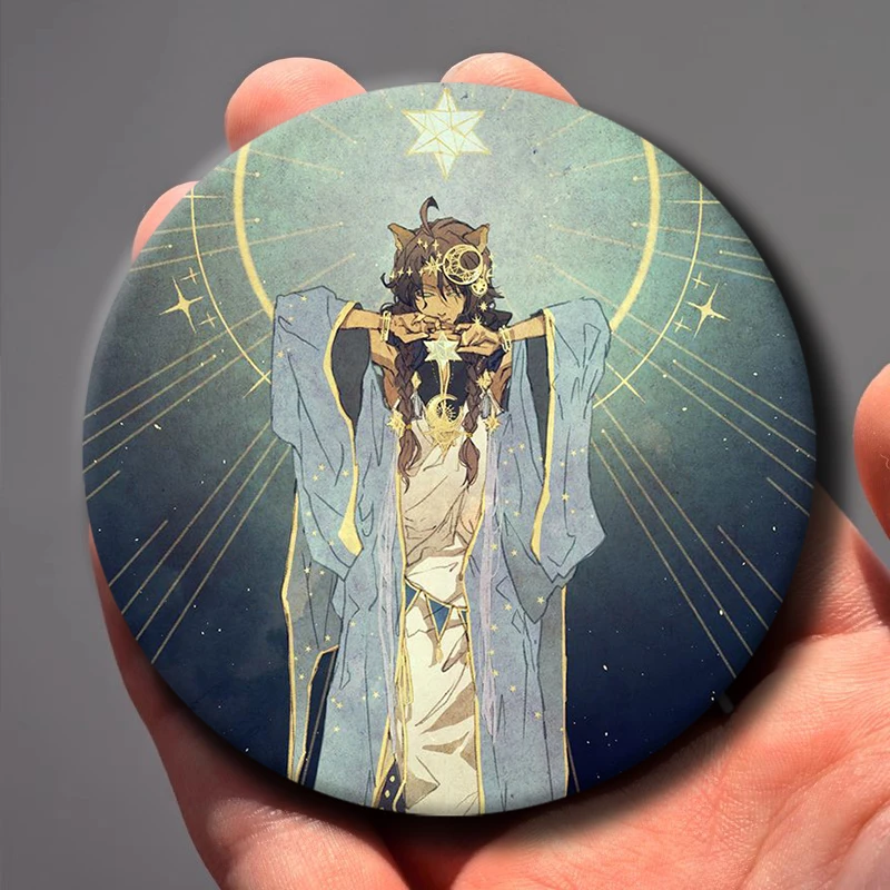 Twisted Wonderland Leona Kingscholar Creator Tinplate Pin Button Anime Role school Brooch Cartoon Collar Badge Jewelry Gift Fans