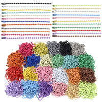 100pcs/lot Colored Paint Ball Beads Chains Length 10/12cm Hanging Tag Connector Metal Chains DIY Pendant Jewelry Making Supplies