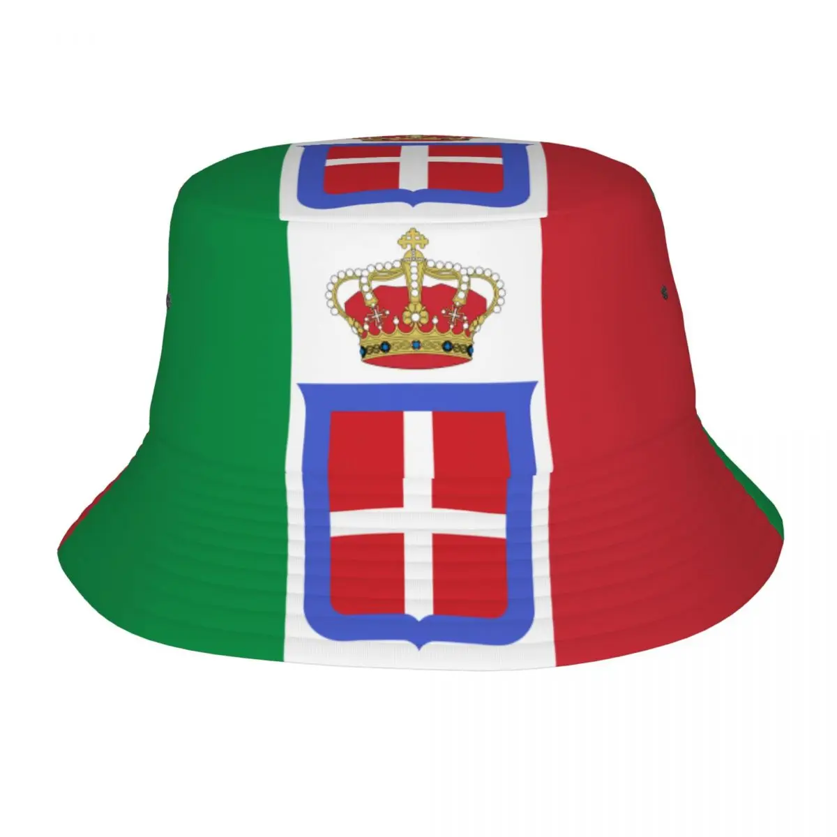 

2023 Men Women Summer Flag Of Italy (1861-1946) Crowned Bucket Hat Bob Fisherman hat Outdoor Travel Sun Visor Fashion Panama