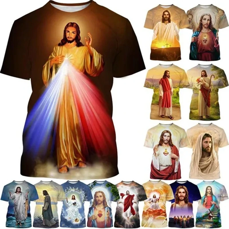 Jésus amour chaque chrétien impression 3D T-shirt été mode jésus modèle hommes femmes chaud à manches courtes décontracté T-shirt Ropa Hombre