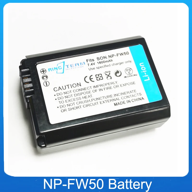 1PCS NP-FW50 Rechargeable Battery for Sony Alpha A3000 A3500 A5000 A6000 7 7R 7S 7II A7 A7R A7ZV-E10S DSC-RX10ILCE-QX1 Cameras