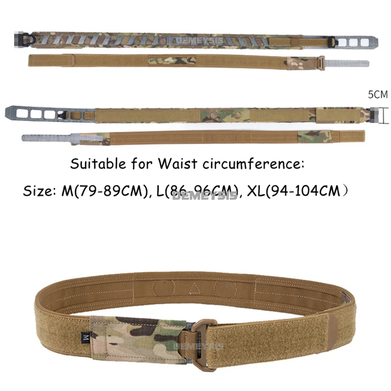 Tactica Battle Belts 2 Layers Waitband Quick Detach Metal Buckle MOLLE Waist Belt Outdoor Hunting Airsoft Combat Girdle