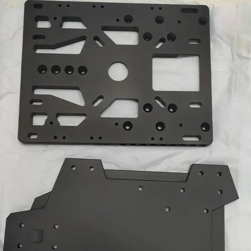 Customized CNC Machining of Black Anodized Aluminum Alloy Mounting Substrate CNC Processed Aluminum Metal Components