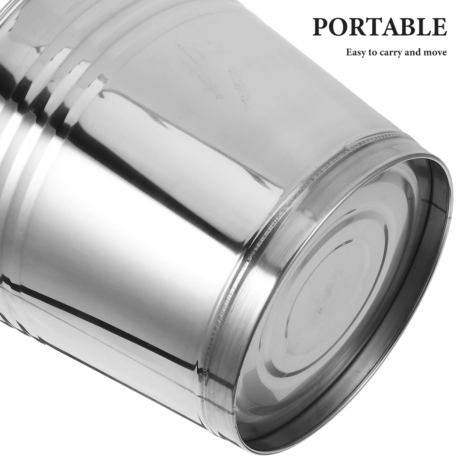 Stainless Steel Bucket Kettle Multipurpose Milk Barrel Round Portable Metal Water Thick Plastic for Home Baby Thickened Holder