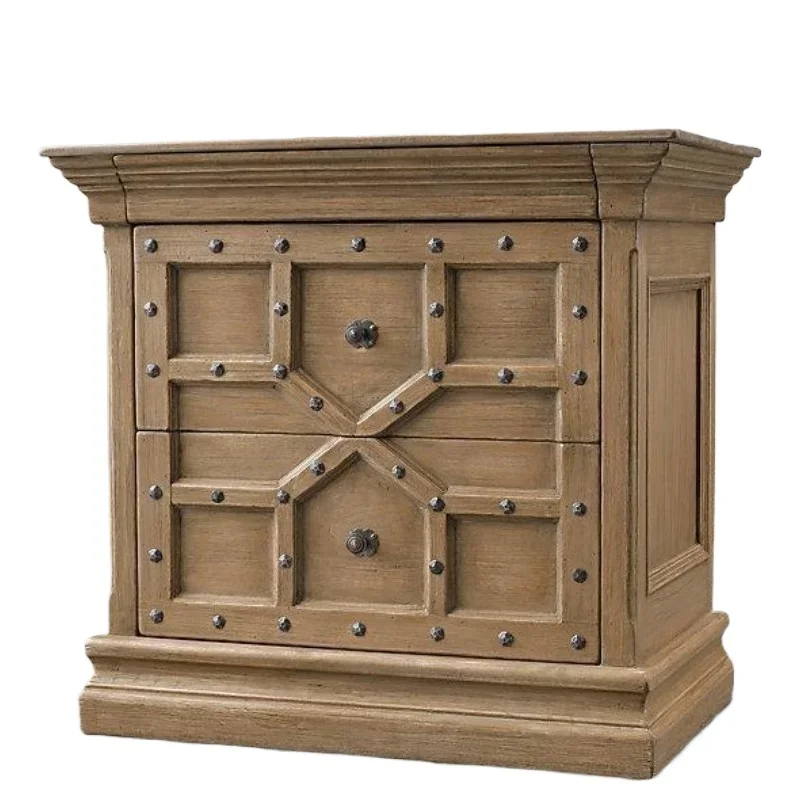 

Original single British classical chest, French country retro furniture, oak wardrobe, American solid wood bedside table