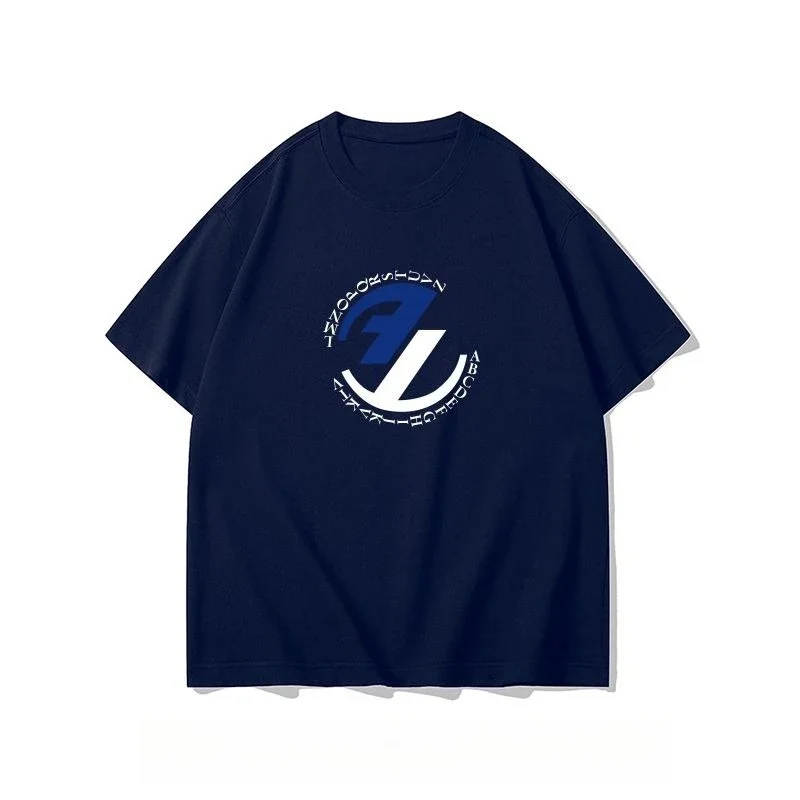 2025 جديد عالي الجودة AE بسيط ومتعدد الاستخدامات قصيرة الأكمام تي شيرت الرجال والكورية شارع العليا بلوزة فضفاضة غير رسمية #2