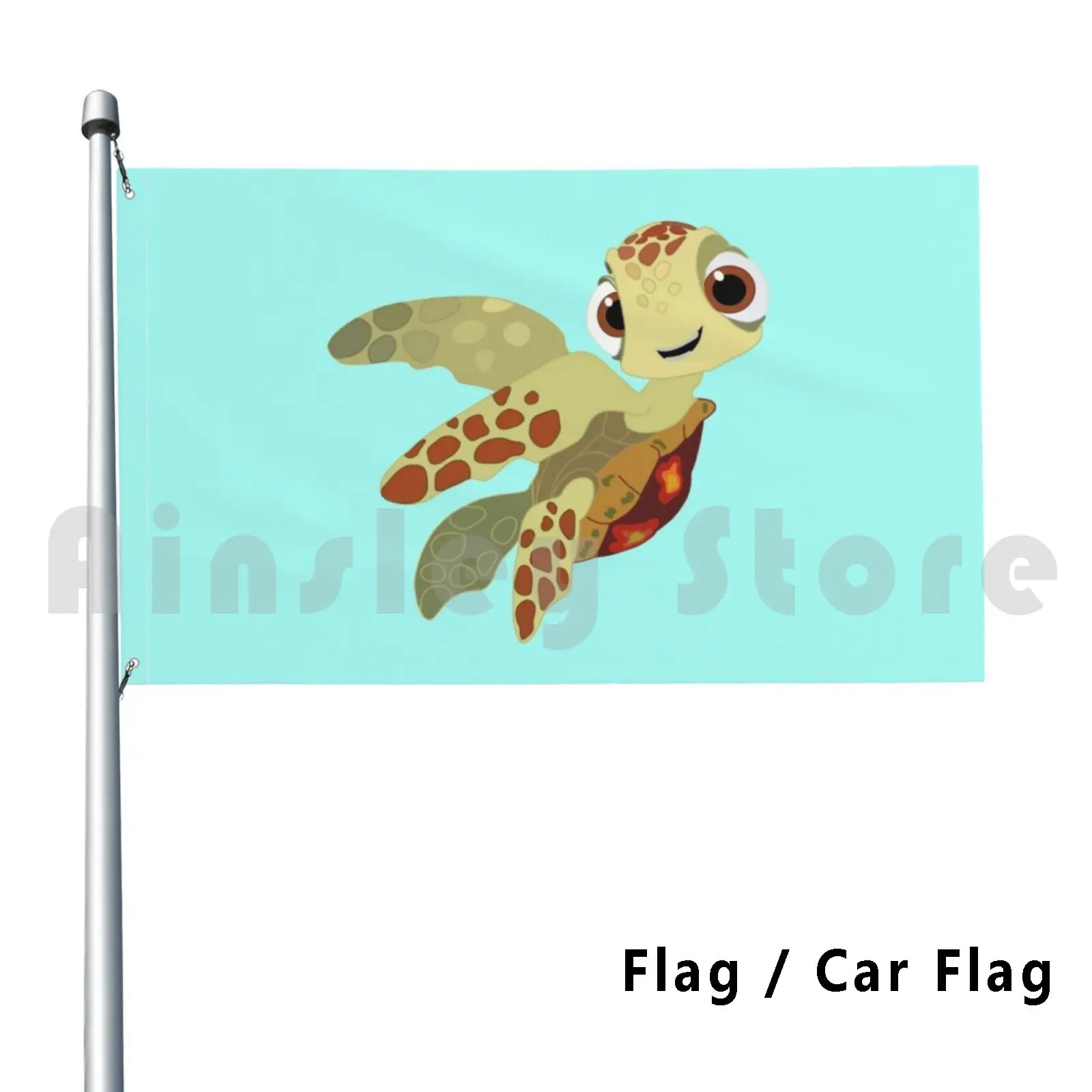 Squirt Flag Car Flag Funny Crushs Crush Squirt Nemo Dory Marlin Nemo And Dory P Sherman 42 Wallaby Way