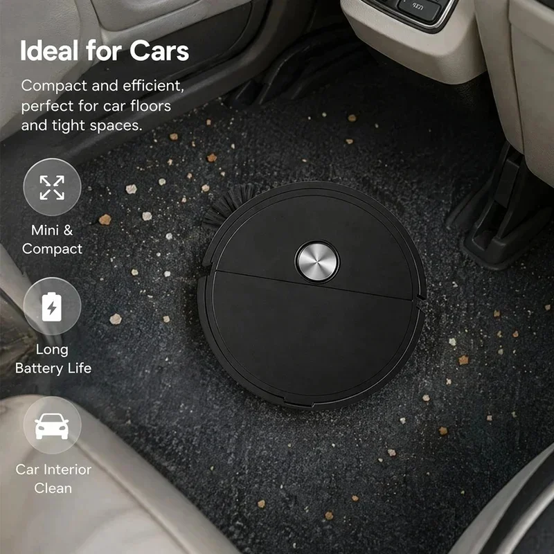 2026 New Intelligent Cleaning Robot Easy To Use Mini Robots Vacuum Cleaner Smart Cleaning Machine for Pet Hair&Hard Floor&Carpet