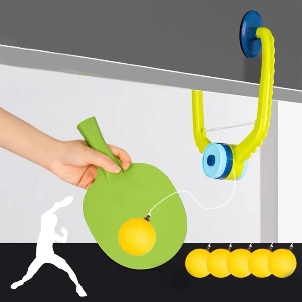 

Подвесной тренажер для настольного тенниса, портативный набор, регулируемая дверная игра для понга с ракеткой и шариками, подвесной тренажер для пинг-понга