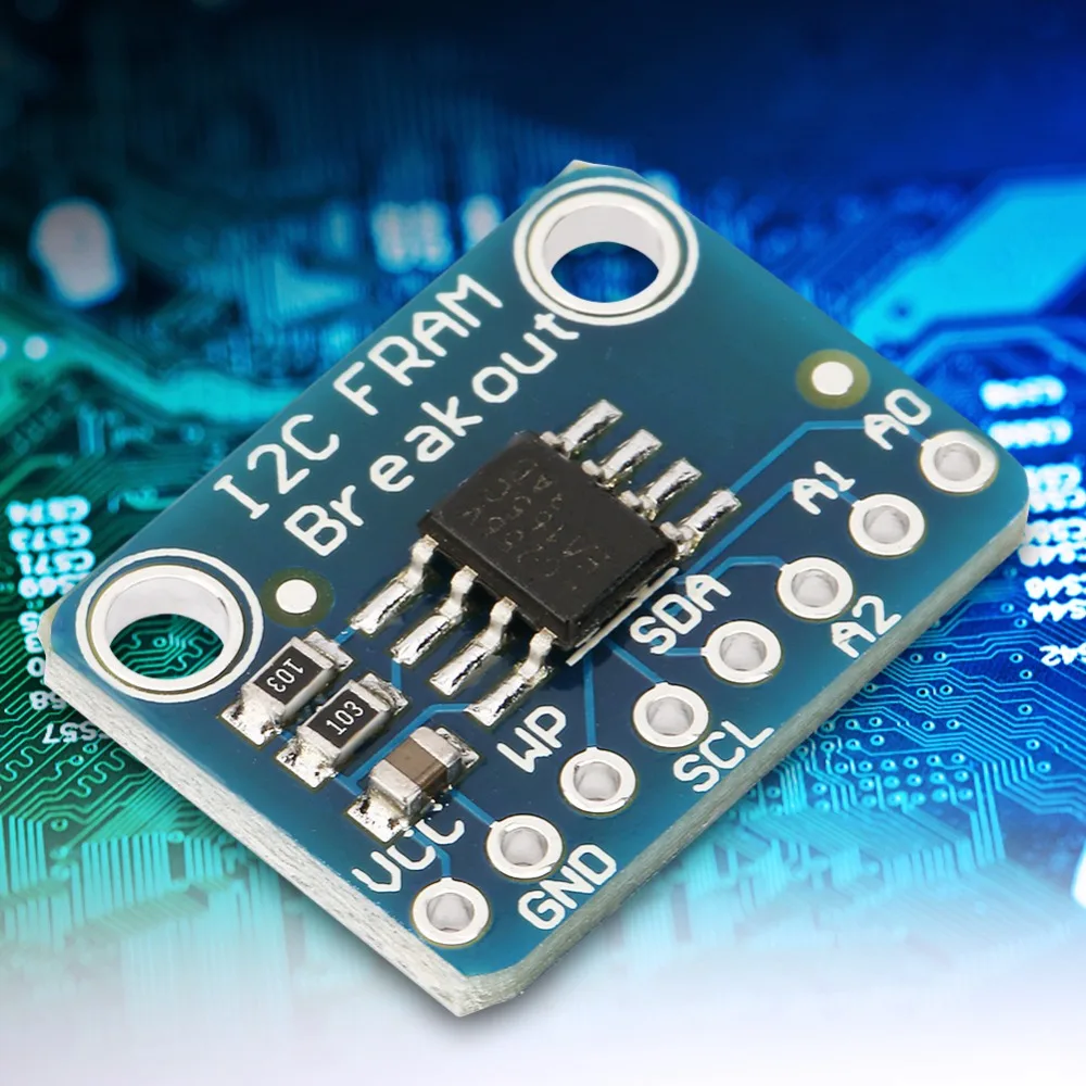 ​Non-Volatile​ FRAM Breakout Board​ ​32KB Memory​ I2C Interface​ ​I2C Breakout Board​ ​256Kbit Capacity ​2.7-5.5V Voltage​