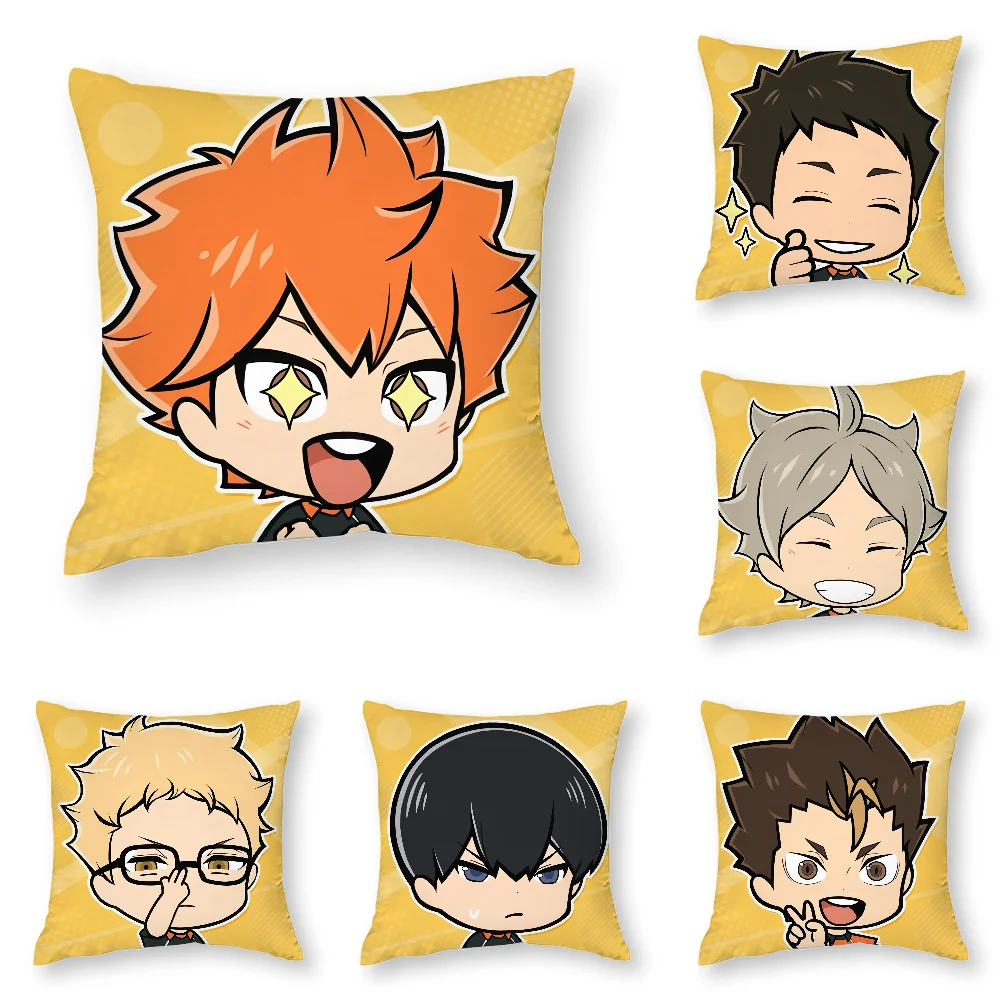 

Janpanese Anime H-Haikyuu Pillow Case 3D Print Polyester Fiber 45*45 cm Home Sofa Throw Pillow Cover Decoration Festival Gift