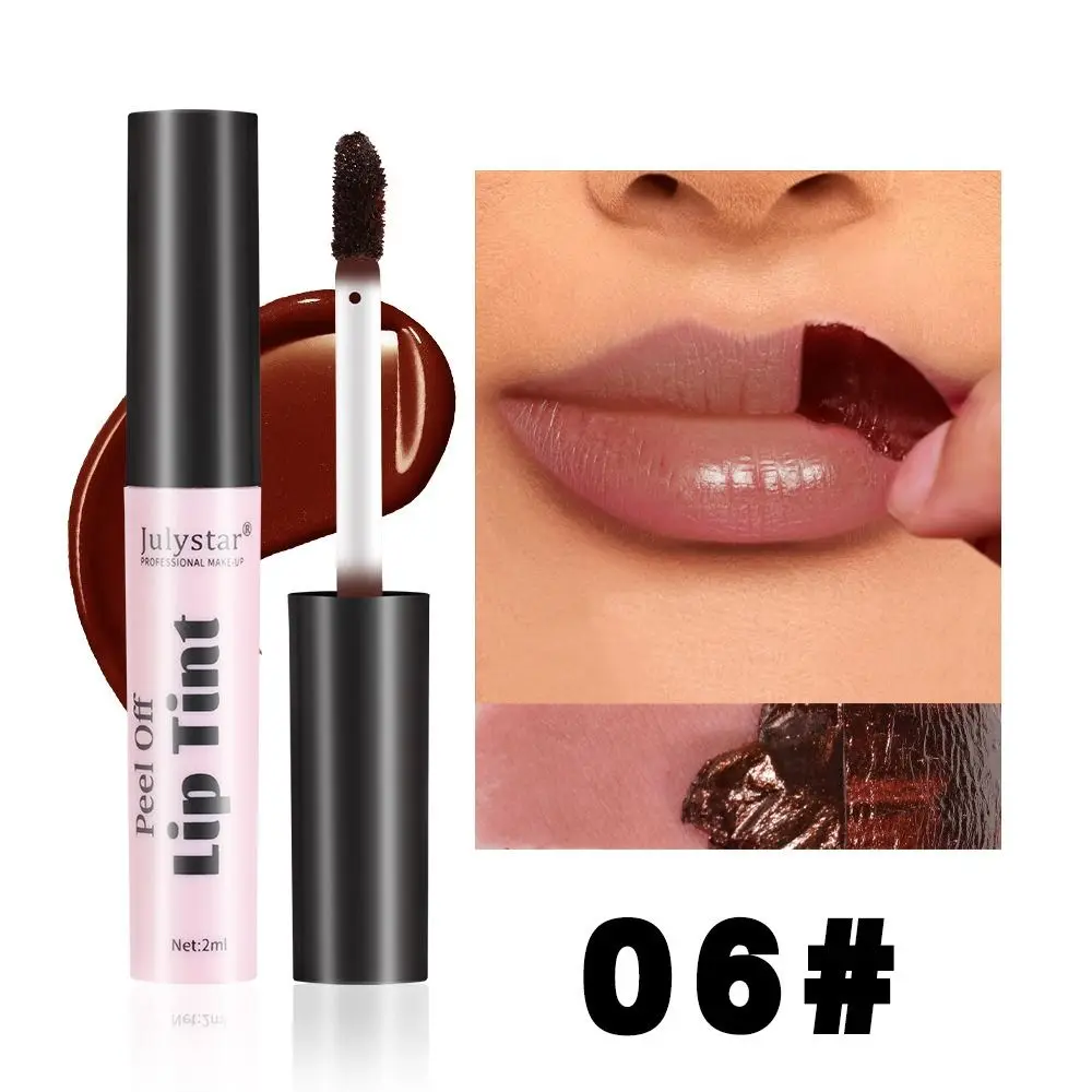 6 Colors Peel Off Liquid Lipstick Sexy Long Lasting Lip Makeup Matte Lip Glaze Waterproof Cosmetic Tear Off Lip Gloss Women