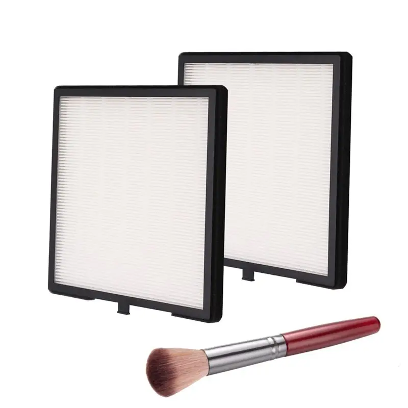 AB68 Nail Art Dust Removal Set: 2 Pcs Nail Dust Suction Collector Filters With Remover Brush