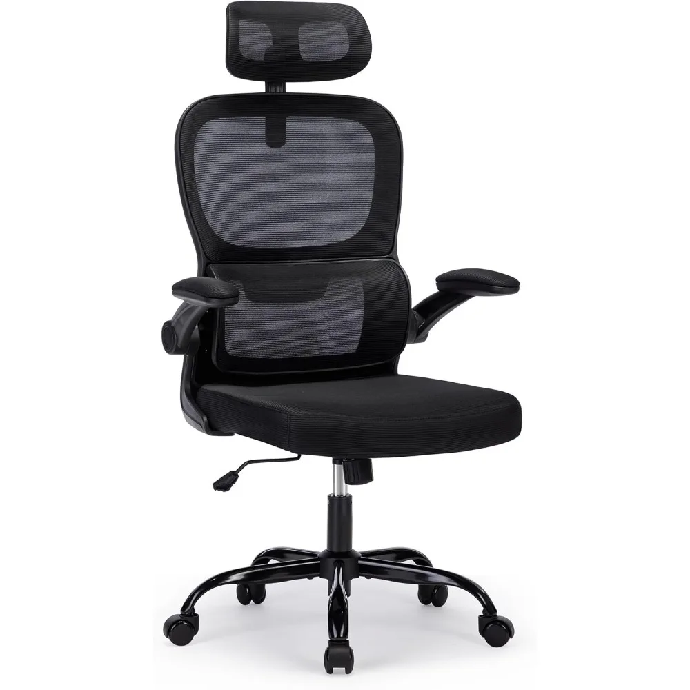 Office Desk Chair with Lumbar Support High Back Mesh Office Chair Computer Desk Chair, Adjustable Headrest