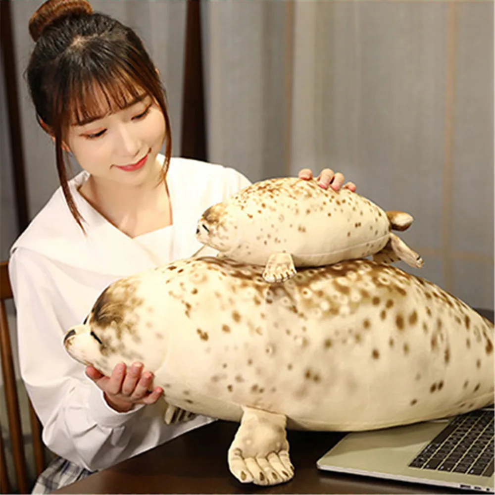 Simulation Sea Lion Plush Toys Quality Stuffed Soft Animal Pillow Baby Sleeping Pillow Animal Cushion Children's Doll 35-85CM